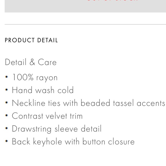 SOLD||Tularosa Revolve Carmen Blouse Boho Cream M - Picture 11 of 11